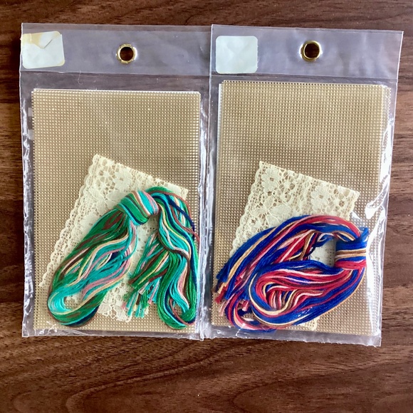 VTG Lot of 2 Willmaur Crafts Golden Angels Kits Cross Stitch Christmas Ornaments - Picture 6 of 11